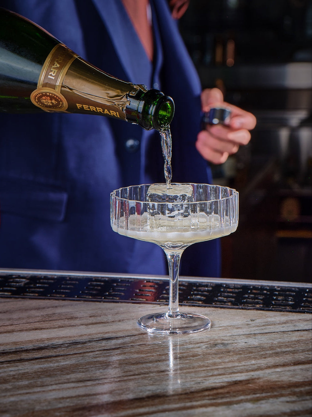 Modernism x Lara K. Crystal Champagne Coupe Glasses