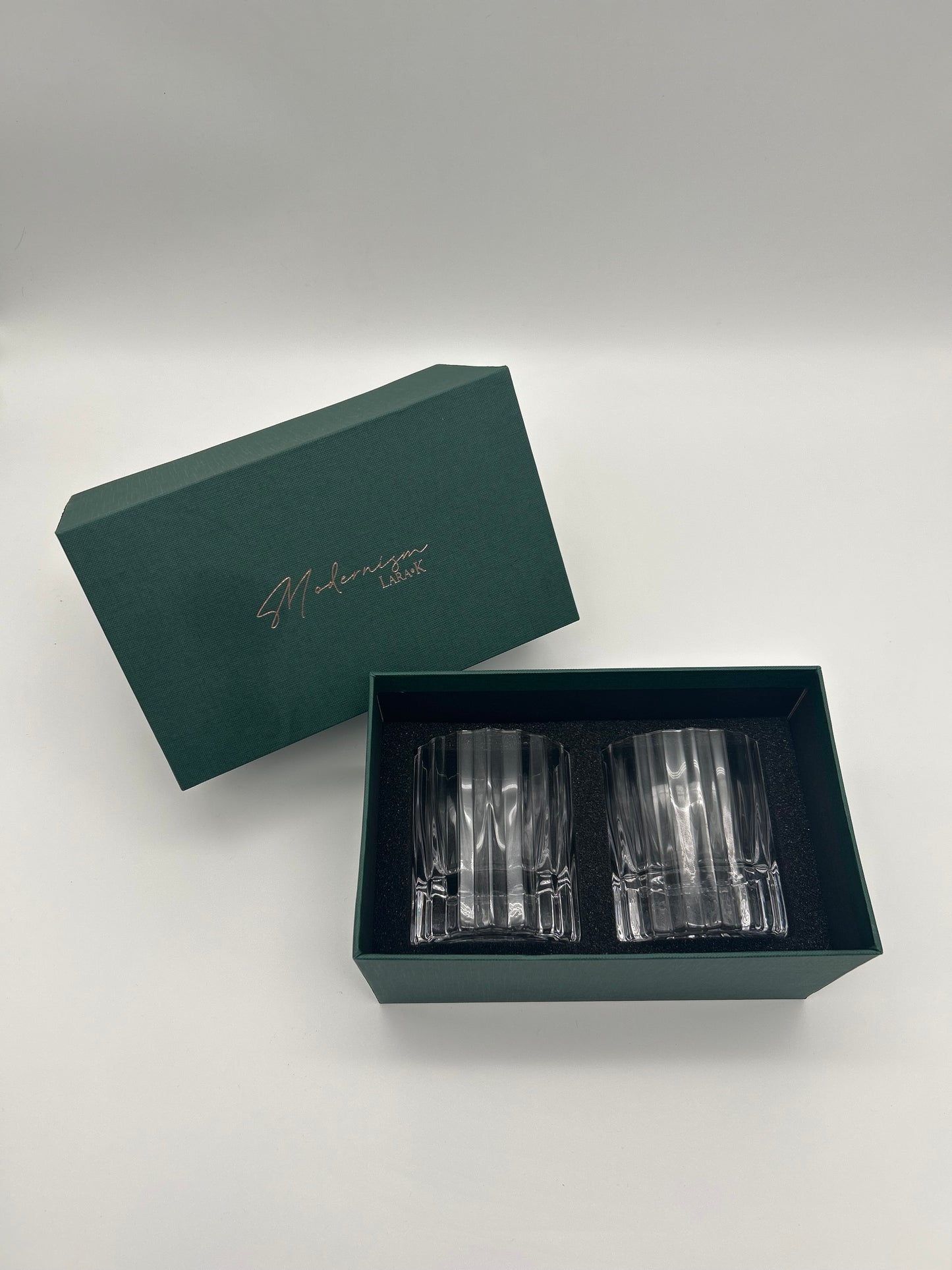Modernism x Lara K. Crystal Wiskey Tumbler Glasses - Lowball