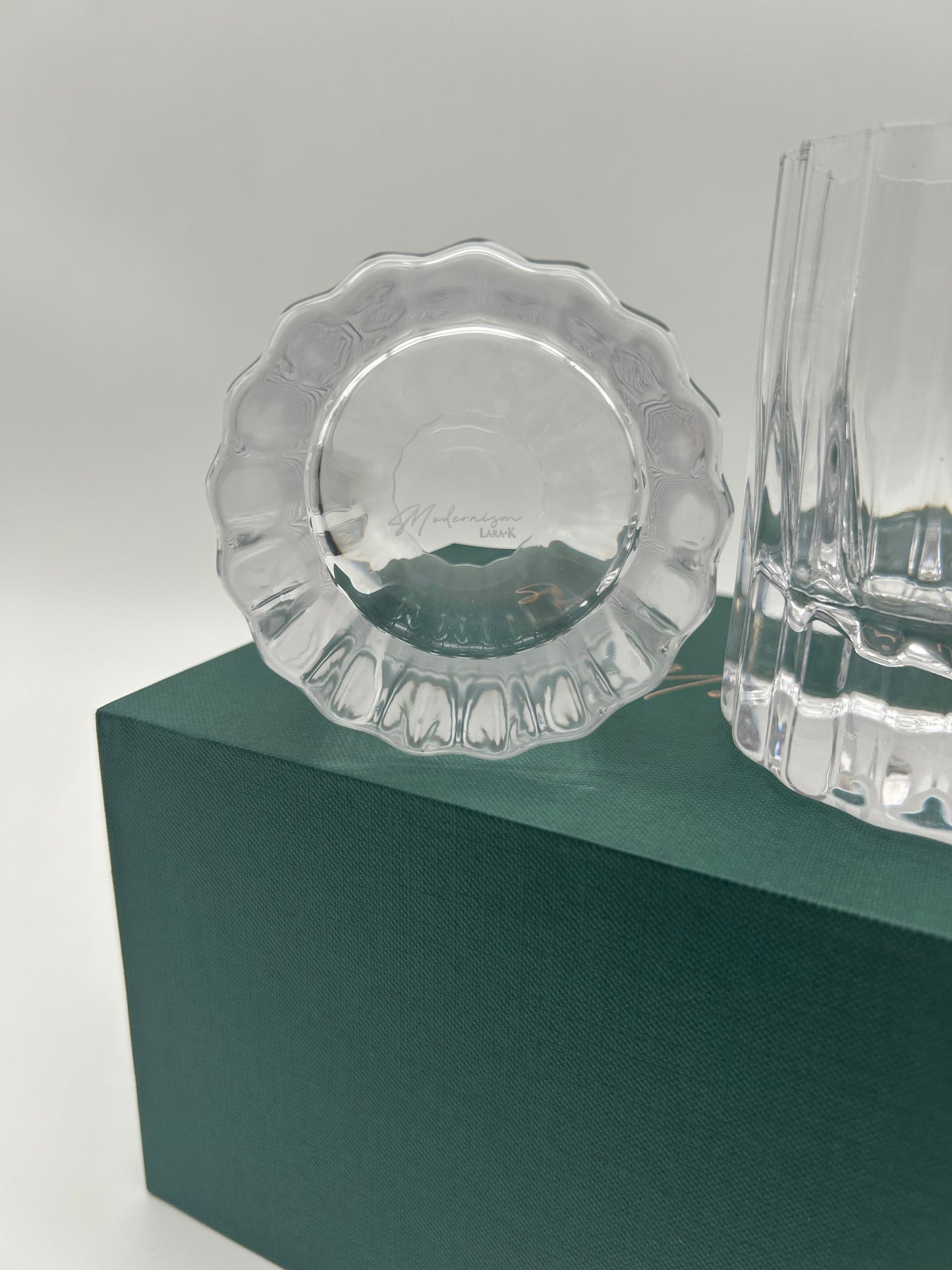 Modernism x Lara K. Crystal Wiskey Tumbler Glasses - Lowball