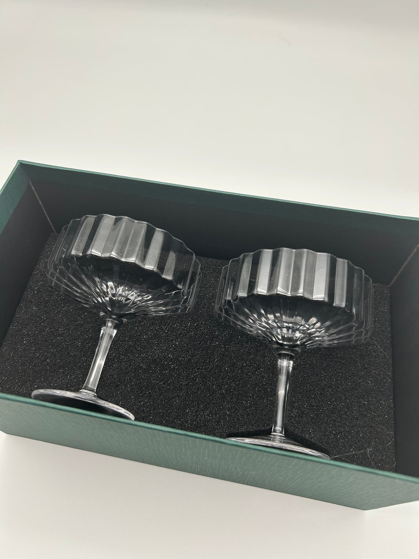 Modernism x Lara K. Crystal Champagne Coupe Glasses