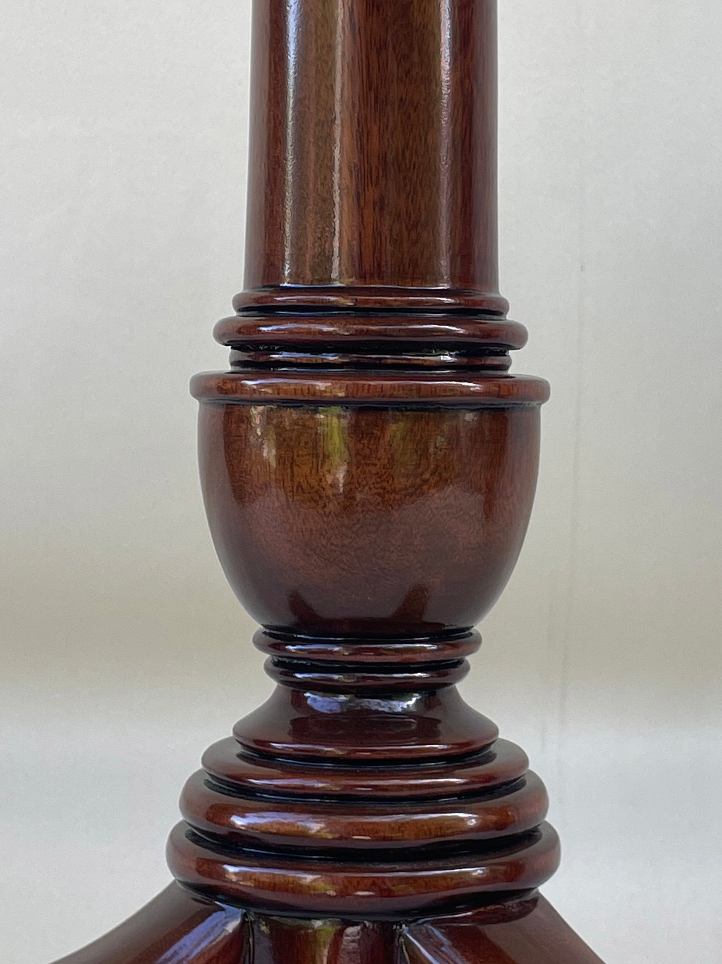 Georgian Pie Crust Wine Table with leather top