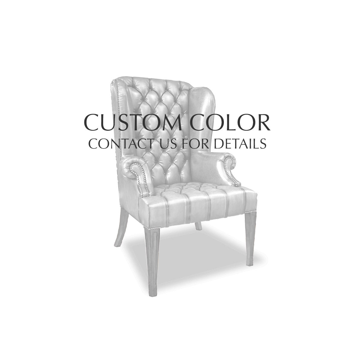 Queen Anne Tufted Wing Chair (Plain Arm-Tapered Leg)