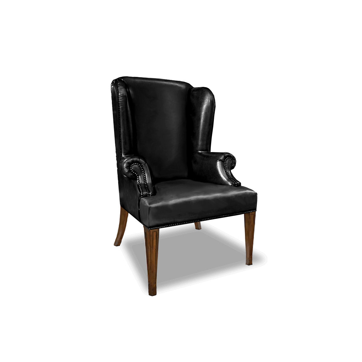 Queen Anne Plain Wing Chair (Tapered Leg)