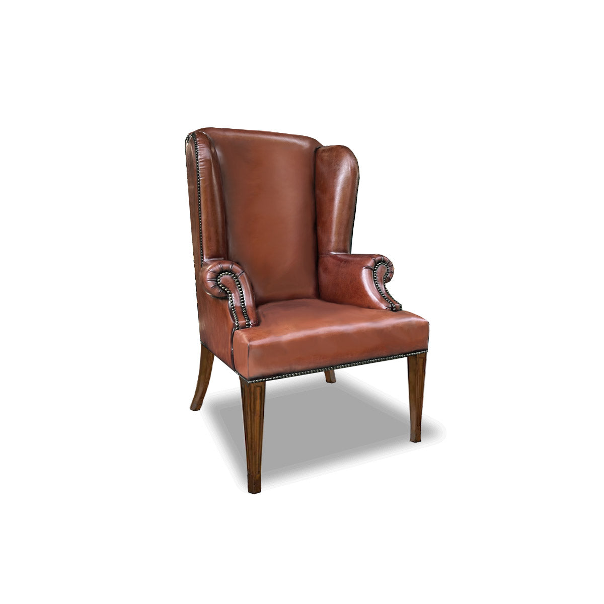 Queen Anne Plain Wing Chair (Tapered Leg)