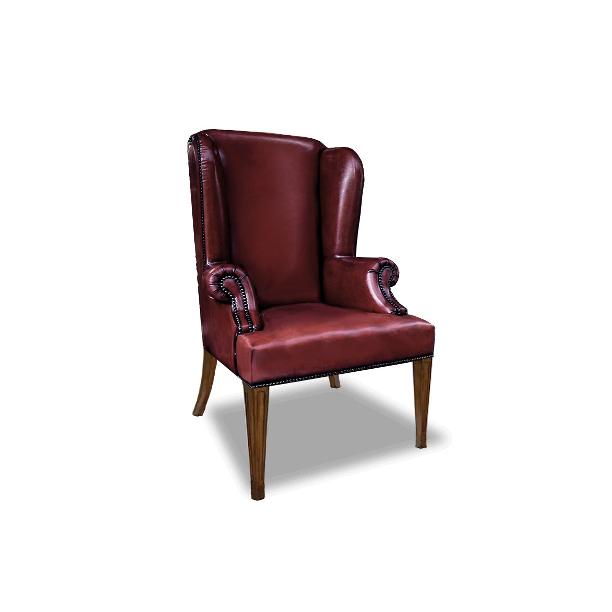 Queen Anne Plain Wing Chair (Tapered Leg)