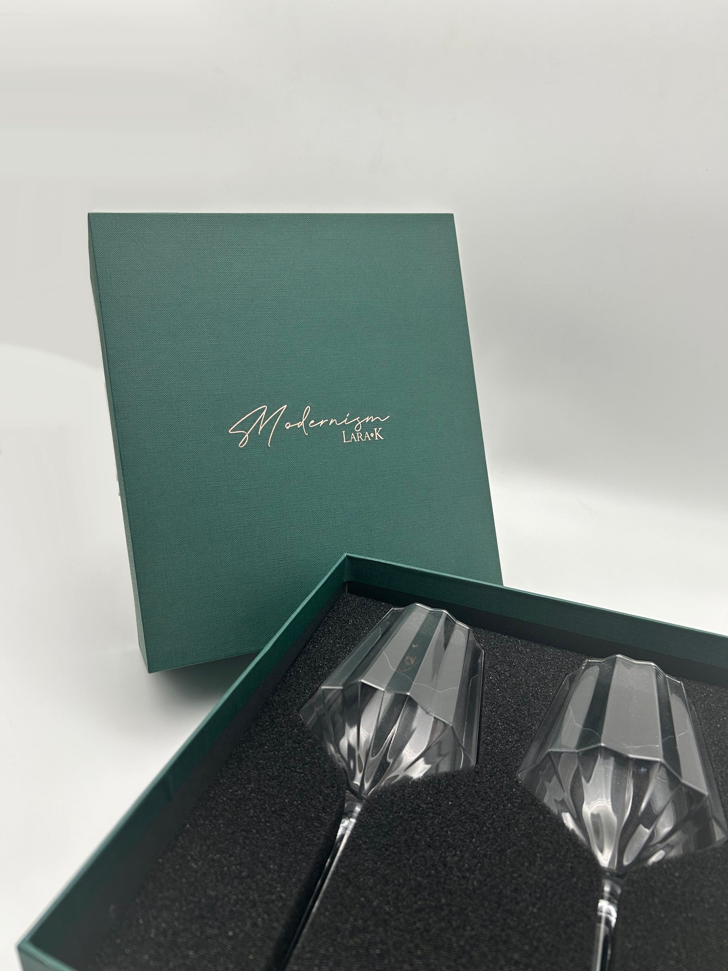 Modernism x Lara K. Crystal Red Wine | Water Glasses