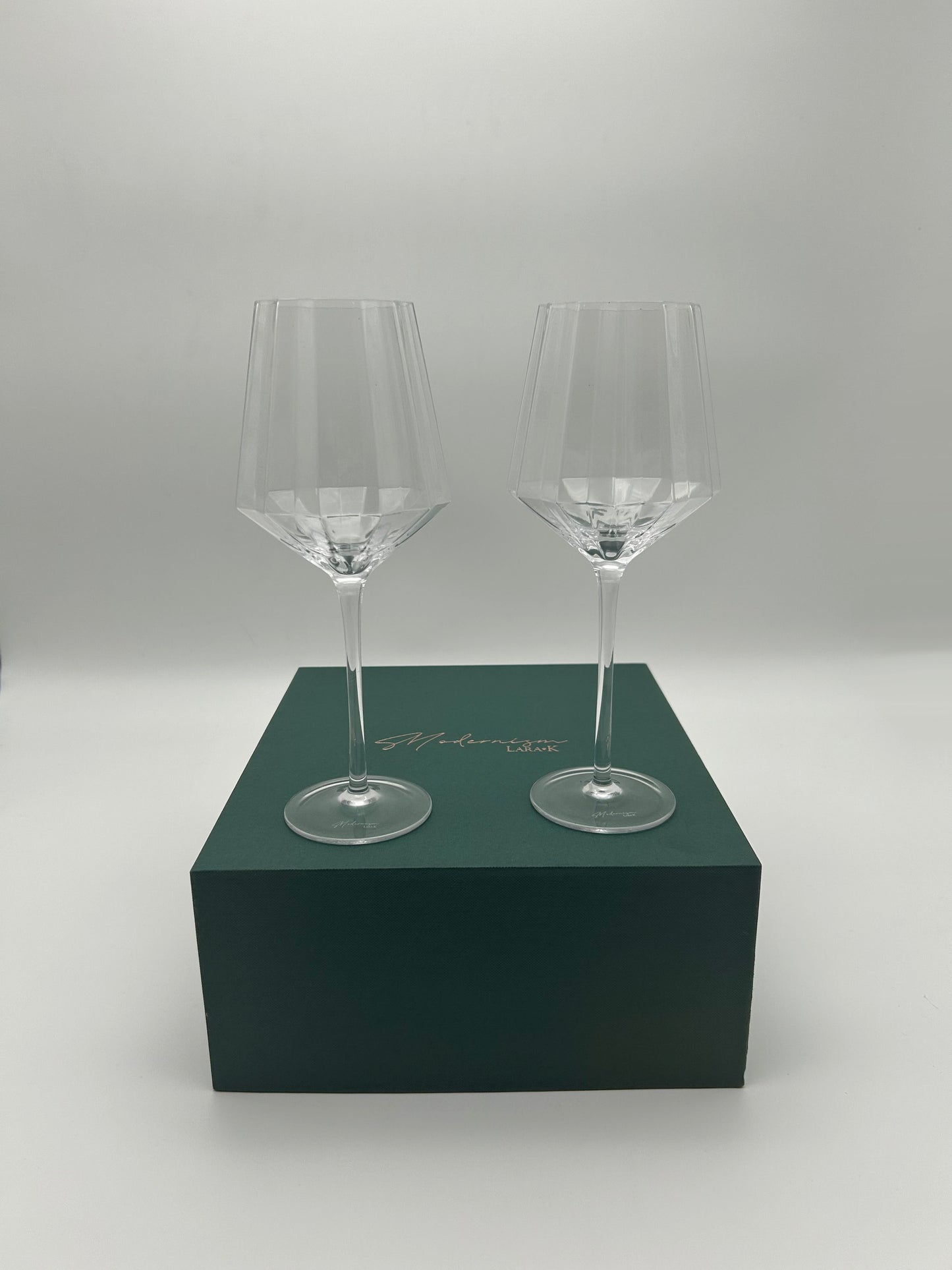 Modernism x Lara K. Crystal Red Wine | Water Glasses