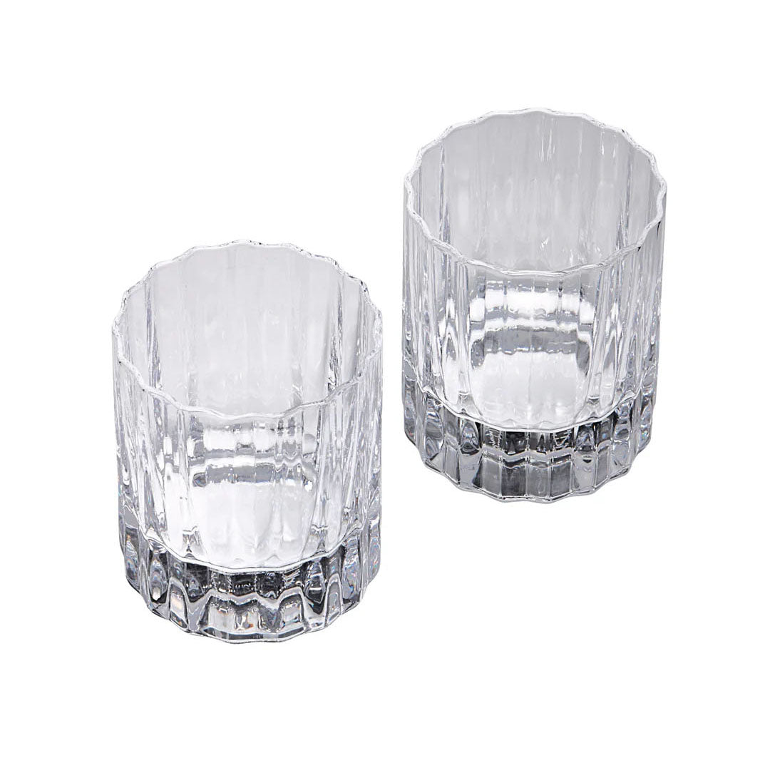 Modernism x Lara K. Crystal Wiskey Tumbler Glasses - Lowball