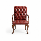 Queen Anne Shepherd's Armchair (Tufted Leather)