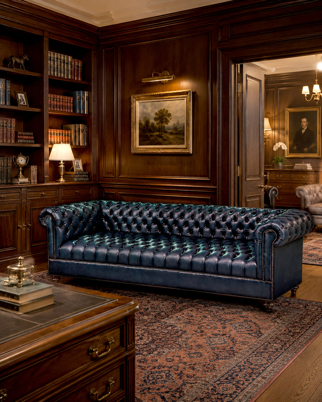 Classic Chesterfield 4-Seater Sofa (Tufted Seat)