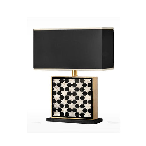 Amina Star Shell & Gold Leaf Table Lamp thomas-george-gallery