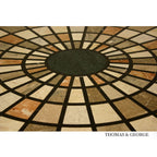 Antico Gilded Caryatid Circular Console Table I thomas-george-gallery