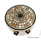 Antico Gilded Caryatid Circular Console Table I thomas-george-gallery