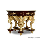 Antico Gilded Caryatid Circular Console Table I thomas-george-gallery