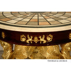 Antico Gilded Caryatid Circular Console Table I thomas-george-gallery