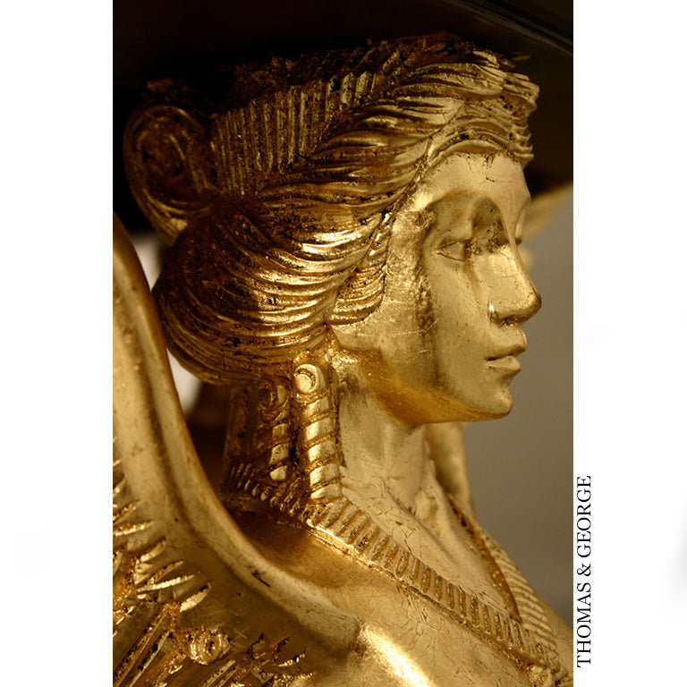 Antico Gilded Caryatid Circular Console Table I thomas-george-gallery