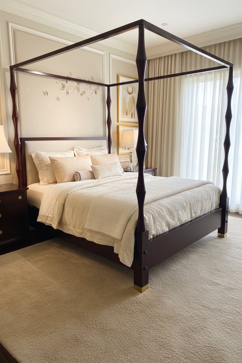Boo 4-Poster Mahogany Bed Queen Size
