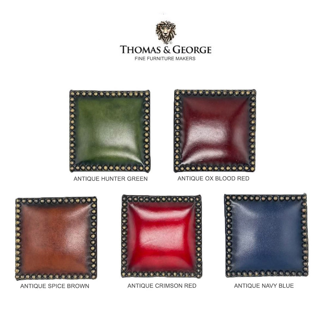 Camel Back Sofa in Antique Tufted Leather thomas-george-gallery