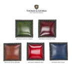 Camel Back Sofa in Antique Tufted Leather thomas-george-gallery
