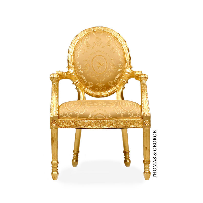 Cameo Gilded Lattice Chair thomas-george-gallery