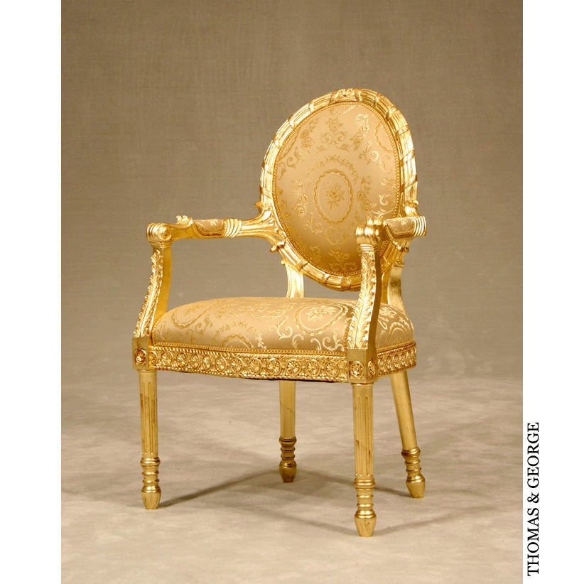 Cameo Gilded Lattice Chair thomas-george-gallery