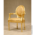 Cameo Gilded Lattice Chair thomas-george-gallery