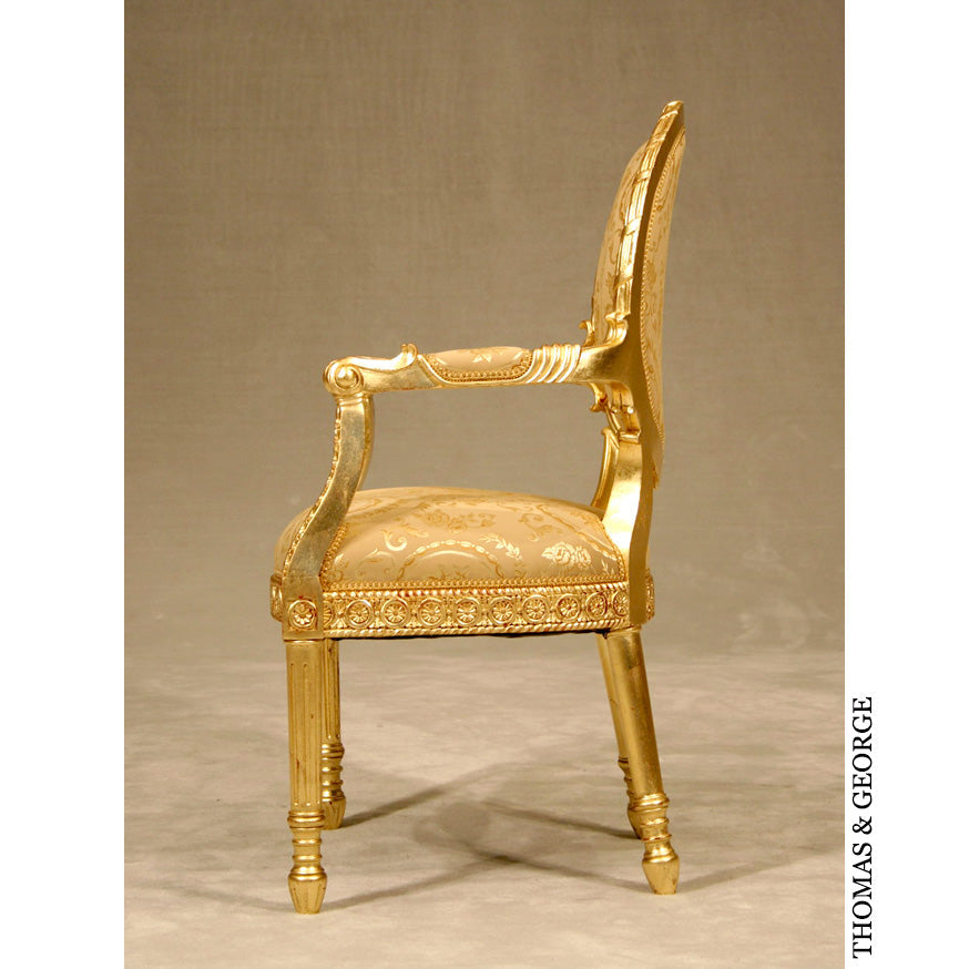 Cameo Gilded Lattice Chair thomas-george-gallery