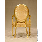 Cameo Gilded Lattice Chair thomas-george-gallery