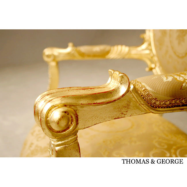 Cameo Gilded Lattice Chair thomas-george-gallery