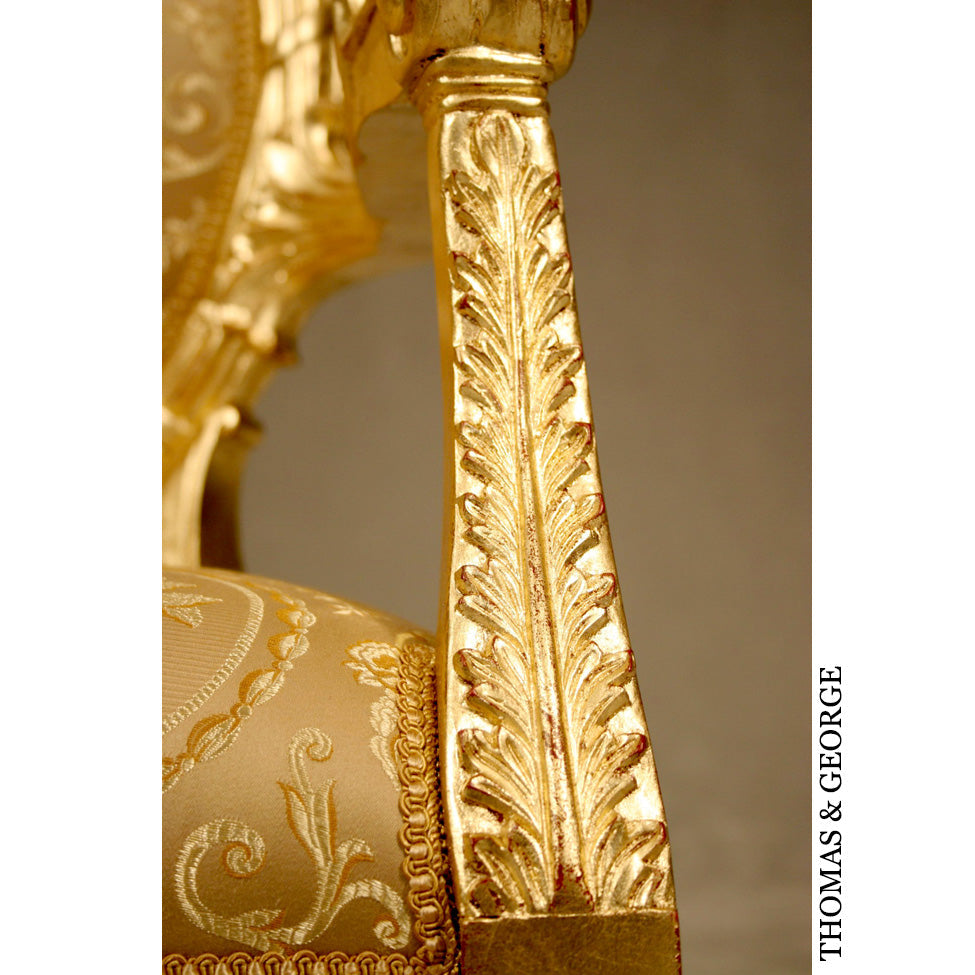Cameo Gilded Lattice Chair thomas-george-gallery