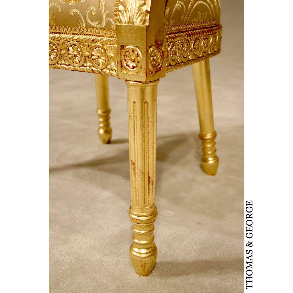 Cameo Gilded Lattice Chair thomas-george-gallery