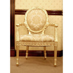 Cameo Gilded Lattice Chair thomas-george-gallery
