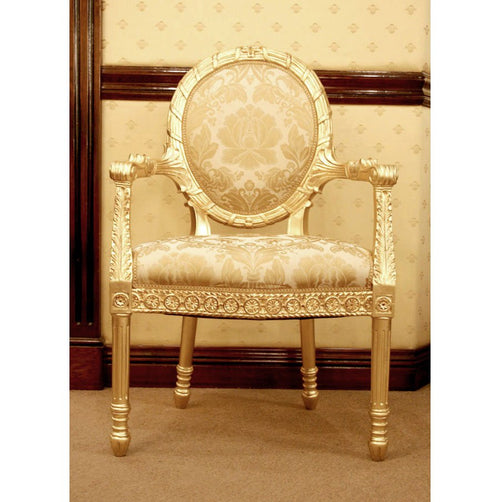 Cameo Gilded Lattice Chair thomas-george-gallery