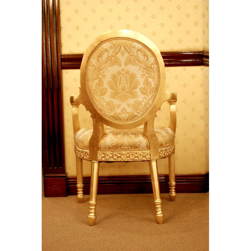 Cameo Gilded Lattice Chair thomas-george-gallery