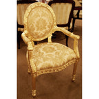Cameo Gilded Lattice Chair thomas-george-gallery