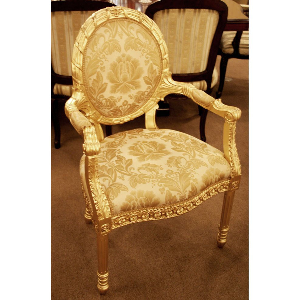 Cameo Gilded Lattice Chair thomas-george-gallery