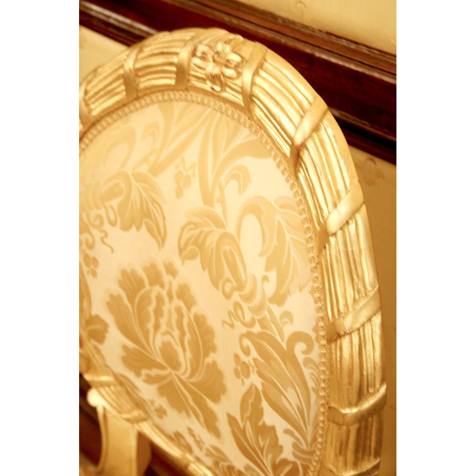 Cameo Gilded Lattice Chair thomas-george-gallery