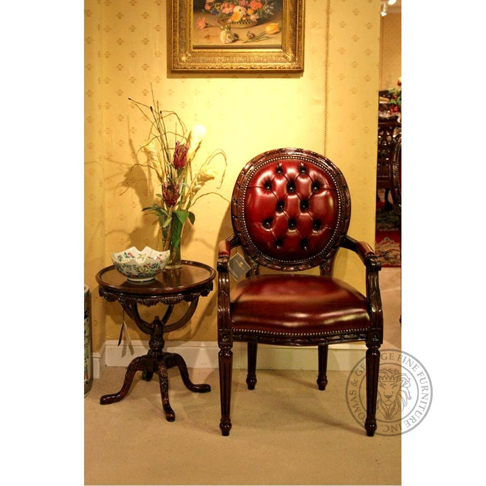 Cameo Louis XV Arm Chair Leather thomas-george-gallery