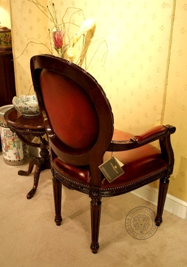 Cameo Louis XV Arm Chair Leather thomas-george-gallery