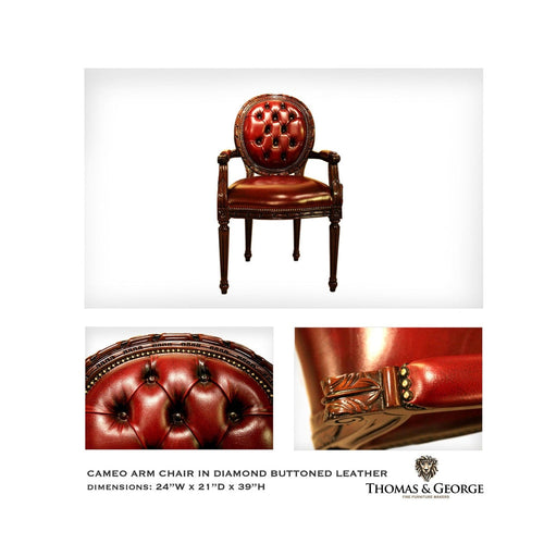 Cameo Louis XV Arm Chair Leather thomas-george-gallery