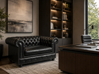 Classic Chesterfield Loveseat (Fixed plain Cushion)