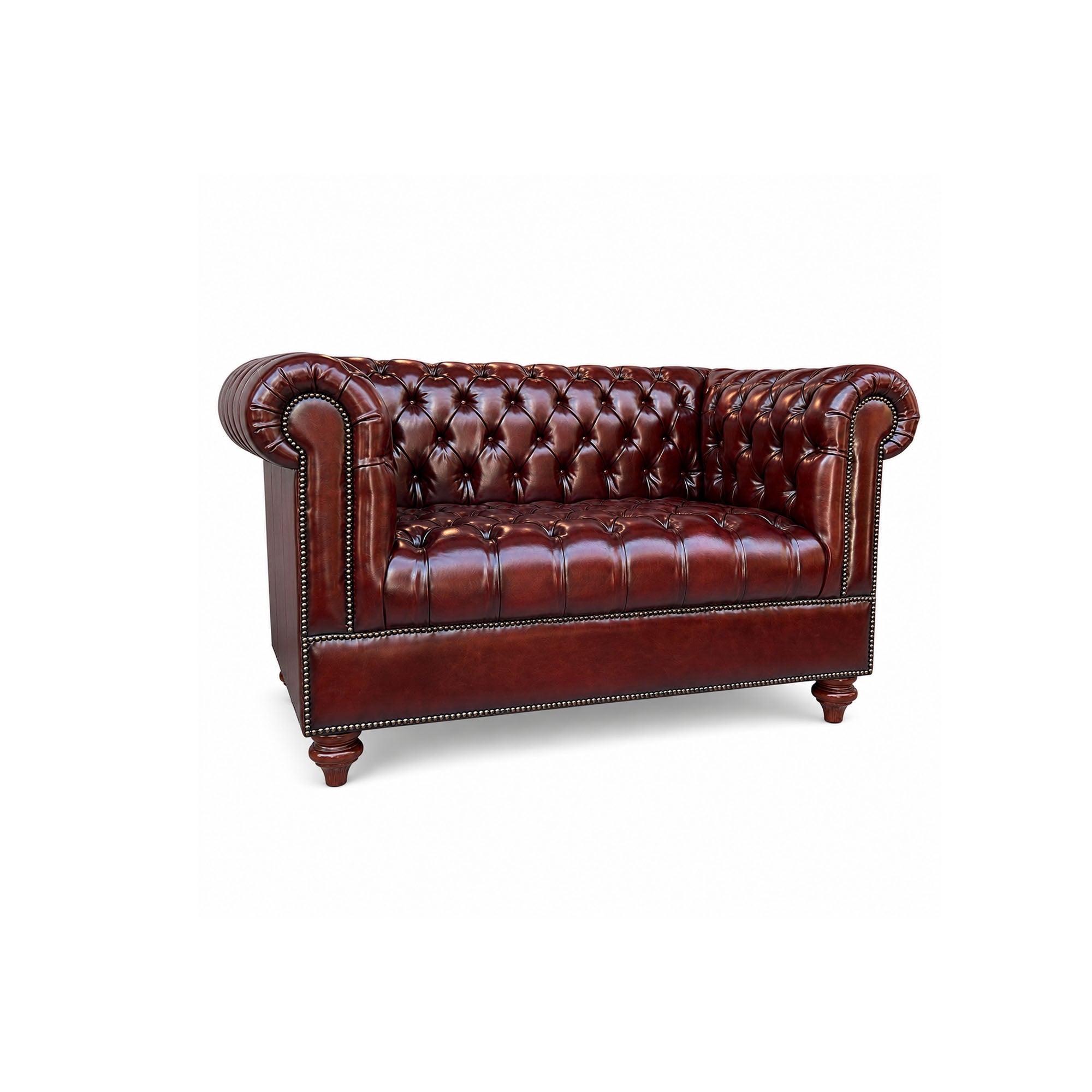 Classic Chesterfield 2-Seater Loveseat Sofa (Tufted Seat)
