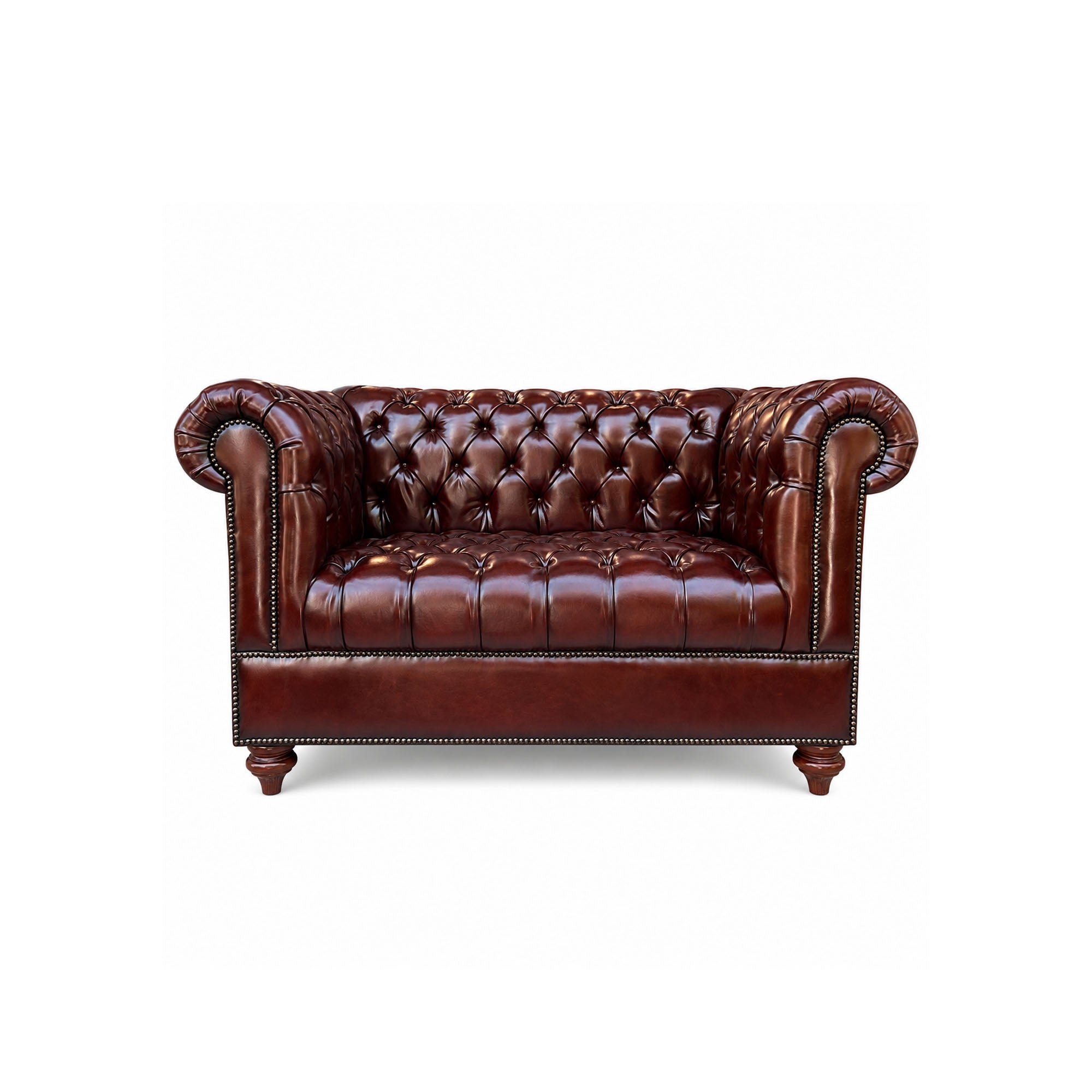Classic Chesterfield 2-Seater Loveseat Sofa (Tufted Seat)