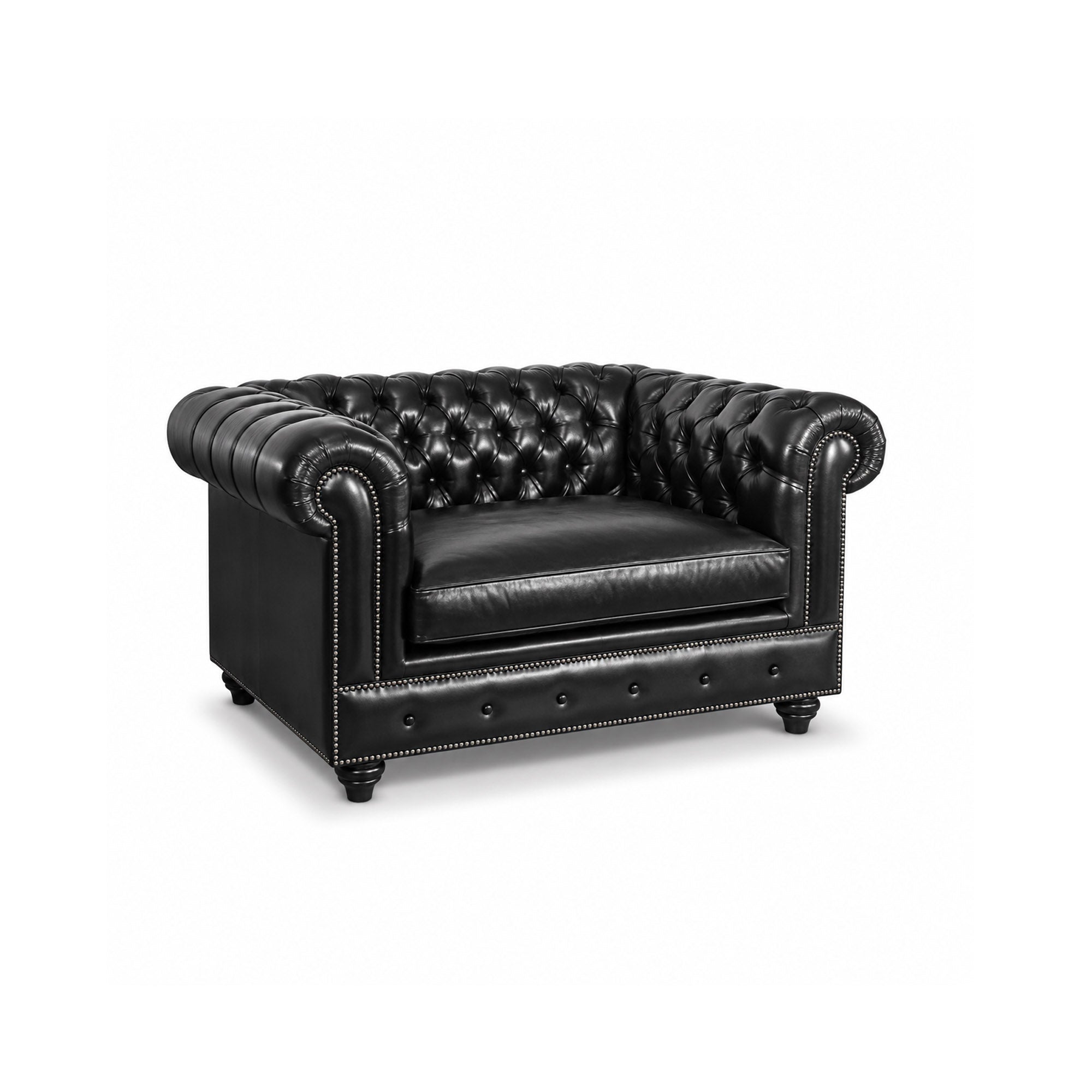 Classic Chesterfield Loveseat (Fixed plain Cushion)