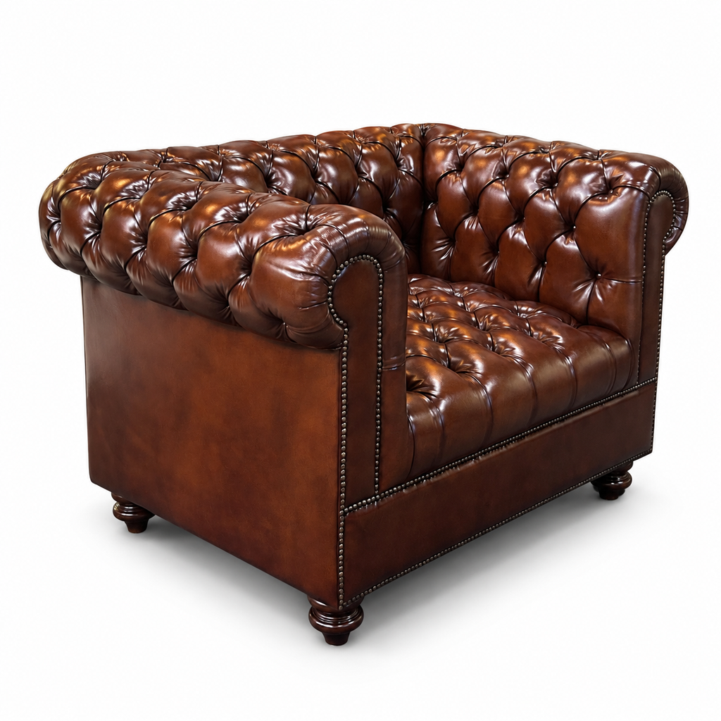 Classic Chesterfield Arm Chair | Single Sofa (Tufted Seat)