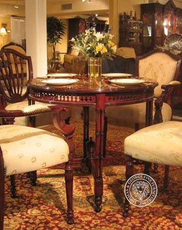 Chinese Chippendale Circular Fretwork Table thomas-george-gallery