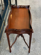 Chinese Chippendale Fretwork Tea Table (Serpentine)
