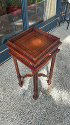 Chinese Chippendale Fretwork Tea Table (Square)