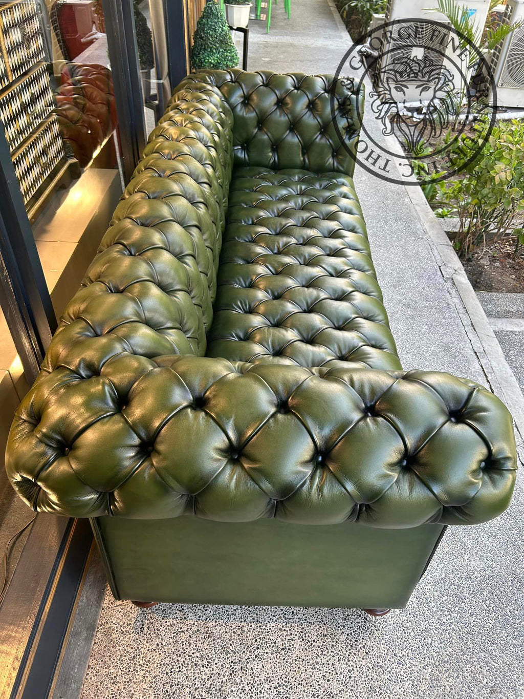 Classic Chesterfield 3-Seater Sofa (Tufted Seat)