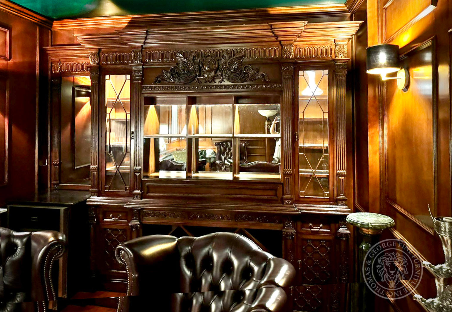 Custom Mahogany Cabinets, Doors and Wall Paneling thomas-george-gallery